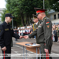 В Минском суворовском военном училище прошло торжественное мероприятие, приуроченное ко Дню знаний