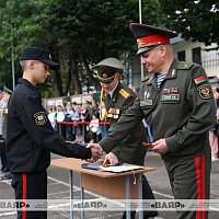 В Минском суворовском военном училище прошло торжественное мероприятие, приуроченное ко Дню знаний